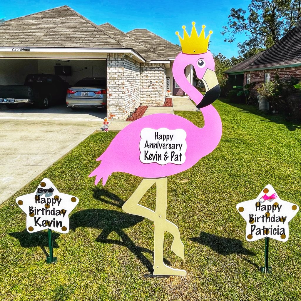 Flamingo Birthday Sign-Baton Rouge, LA