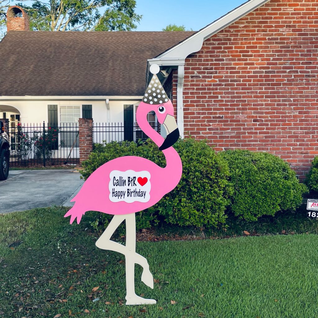 Lawn Signs-Baton Rouge LA Flamingo Sign